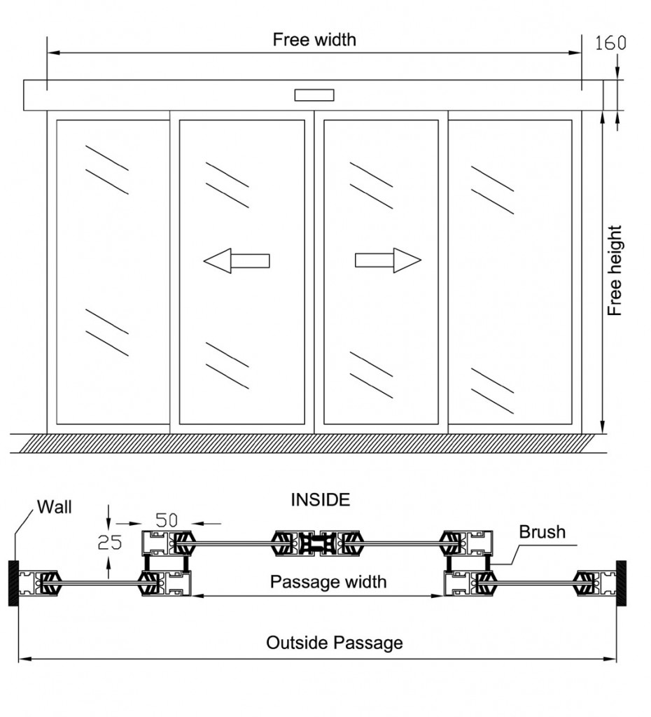25mm door profile drawing