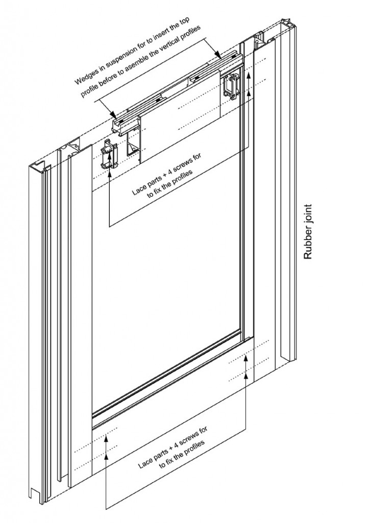 25mm door profile drawing_sliding